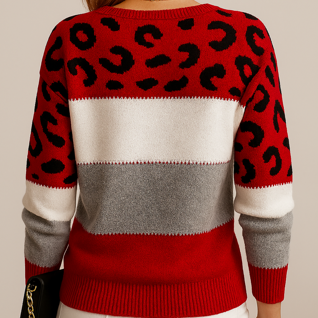 Charlene | Leopard Knit Sweater