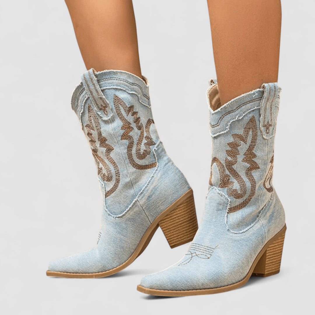 Selena – Orthopedic Denim Ankle Boots
