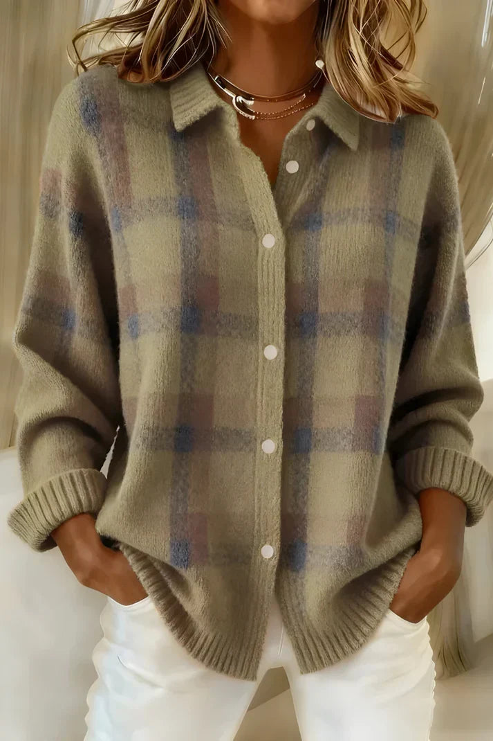 ZAFIRA™ Relaxed Plaid Button-Up Shirt